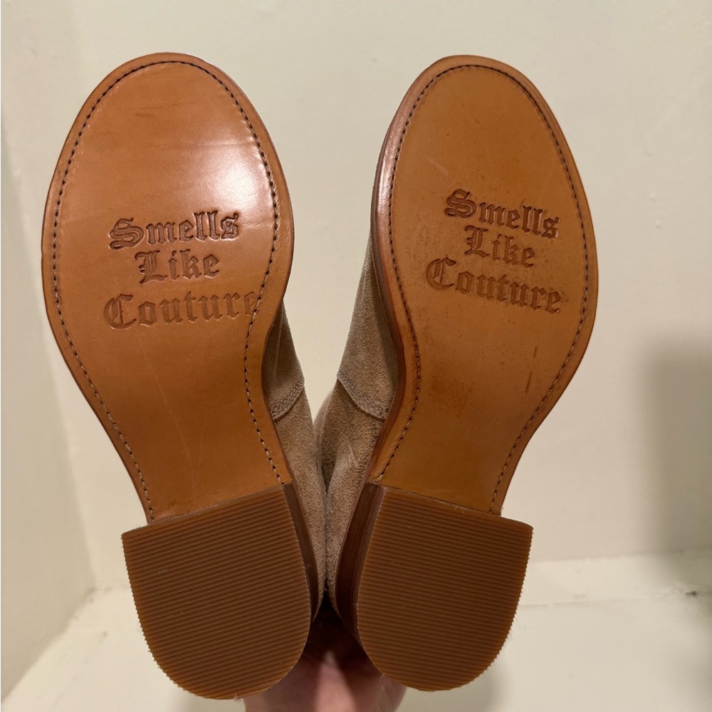 NWOT Juicy Couture suede leather boots tan 8 - Picture 6 of 8